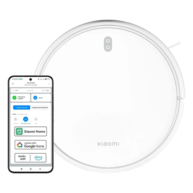 Aspirateur Robot Xiaomi Vacuum E12 Mivacuume12w Blanc - Aspire et Lave 2 en1 - Autonomie 110 min