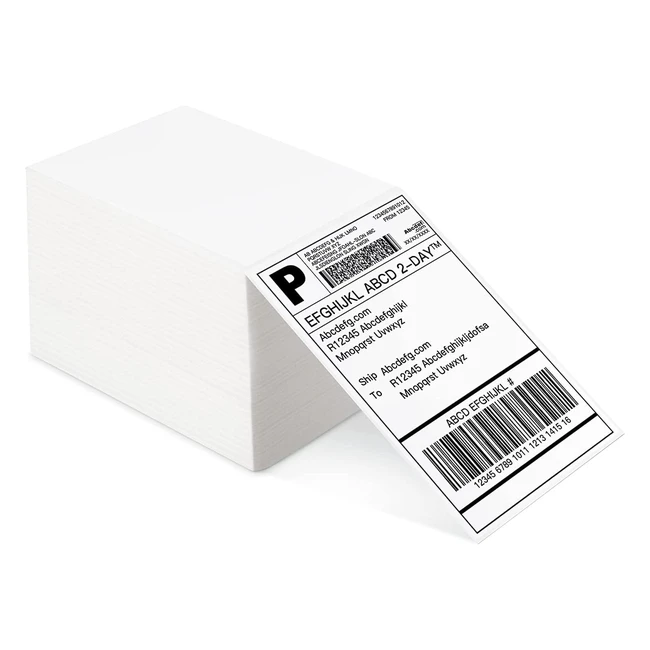 Thermal Labels Polono 4x6100mm150mm - Pack of 500 Perforated Fanfold Labels