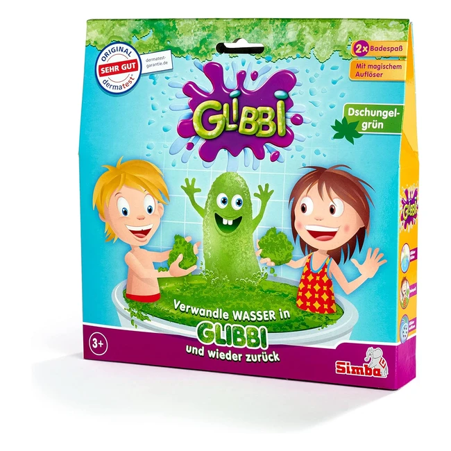Simba 105953483 Glibbi - Polvo para Bañera que Convierte el Agua en una Masa Gelatinosa - 2 Aplicaciones