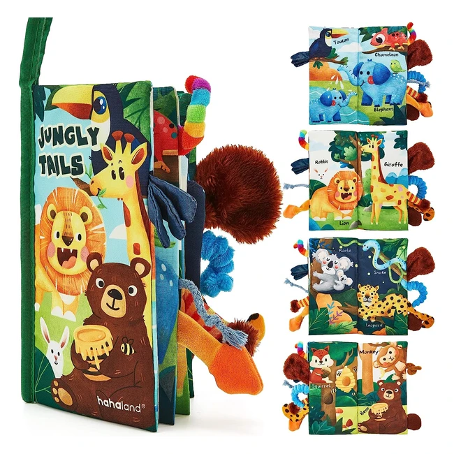 Jungle Tails Sensory Books for Babies - Soft Touch and Feel - Baby Toys - Newborn Essentials