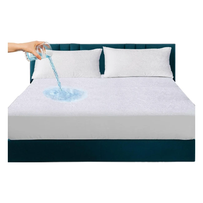 Linens World 100 Cotton Cot Bed Waterproof Mattress Protector - Non-Allergenic
