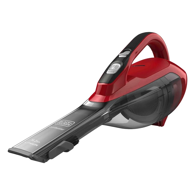 Aspirabriciole Black+Decker DVA315JQW Senza Fili - Potente Batteria al Litio - Bocchetta Aspirante Estendibile - Grigio e Rosso