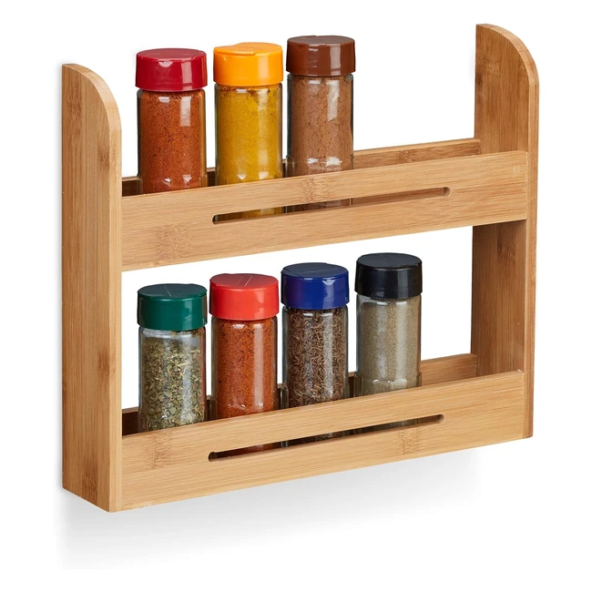 Organizer per erbe aromatiche Relaxdays HLP 26x31x6 cm - Legno naturale