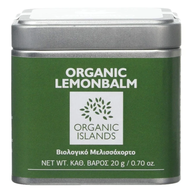 Greek Lemonbalm Single Cube Tin - Organic Islands Herbs - Pack of 2