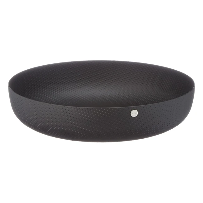 Alessi JM1721 BT Korb schwarzes Stahl mit Epoxidharz Relief Schmuck 21 cm