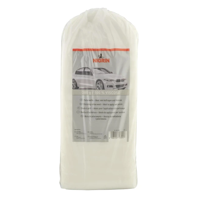 Nigrin 74304 Ouate Polir 380 g - Fibres Solides - Fabriqué en Allemagne