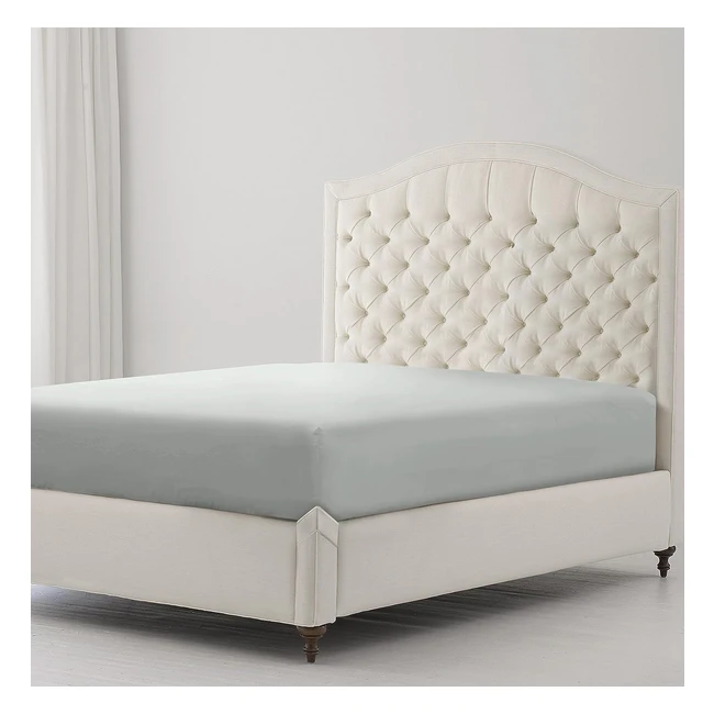 Luxurious Linens World Egyptian Cotton Fitted Sheets - Wrinkle-Free, Breathable, 200 Thread Count - Double Bedding, Linen Grey - 137x190cm