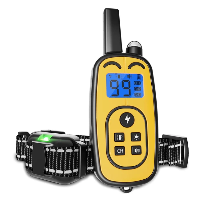 Collier de Dressage pour Chien DMTIVMG - 4 Modes Bip Vibration Choc Statique Lum