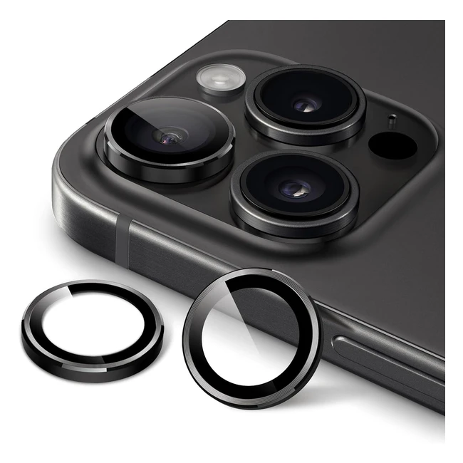 Protector de Lente Cámara iPhone 15 Pro 61'' y iPhone 15 Pro Max 67'' - Vidrio Templado 9H - 3 Unidades
