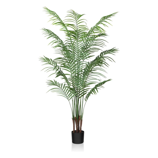 Crosofmi Artificial Plants Areca Palm 150cm - Fake Tropical Tree for Indoors and Outdoors - Party Office Home Decorations