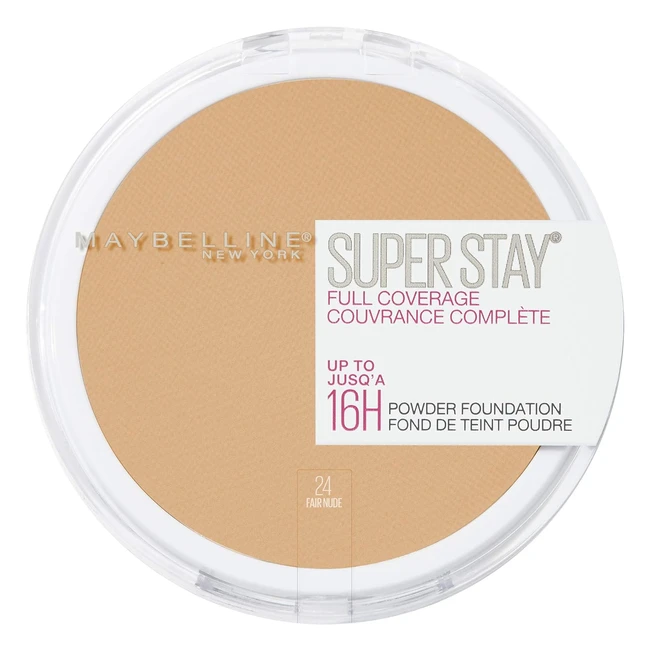 Maybelline New York Super Stay Full Coverage 16H Powder Foundation NR 24 Fair Nude 9g - Copertura totale per un look impeccabile