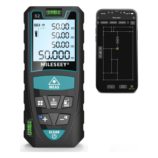 Medidor de Distancia Lser Rockseed 50m IP54 con Aplicacin de Telfono