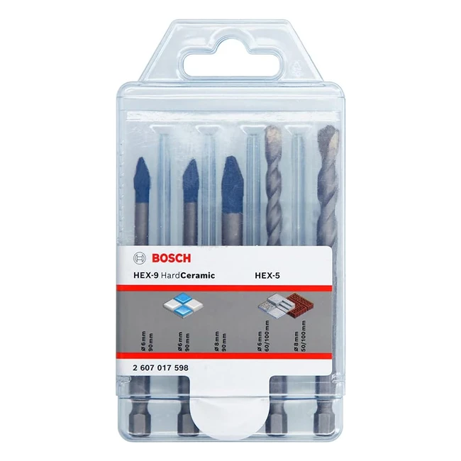 Bosch Professional Hex9 Hardceramic - Set 5 Punte Trapano Hex5 Piastrelle Dure Calcestruzzo - Amazon