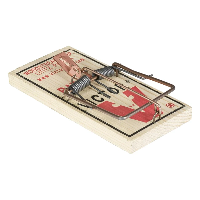 Trampa clsica para ratas de madera - Control eficaz y sin veneno - 1 unidad