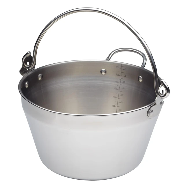 Bassine à confiture KitchenCraft pour table de cuisson à induction - Recette incluse - 45 litres