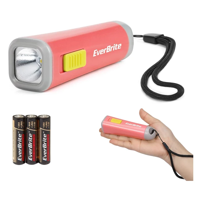 Everbrite Mini LED Kids Flashlight Lightweight 46g Torch for Reading Camping and Emergencies