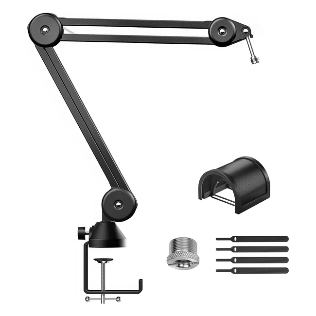 Tonor Braccio Microfonico da Tavolo - Extra Large, Filtro Pop, Fascette - HyperX Quadcast, Blue Yeti, Snowball, Shure SM7B, Rode, Razer, Elgato Wave - Registrazione T40