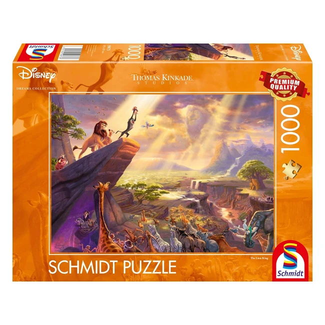 Schmidt Spiele 59673 Thomas Kinkade Disney Lion King Puzzle 1000 Teile - Premium Qualität