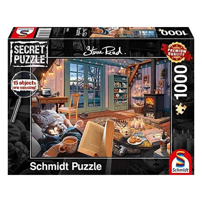 Schmidt Spiele 59655 Ferienhaus 1000 Teile Geheimpuzzle - Premium Qualität