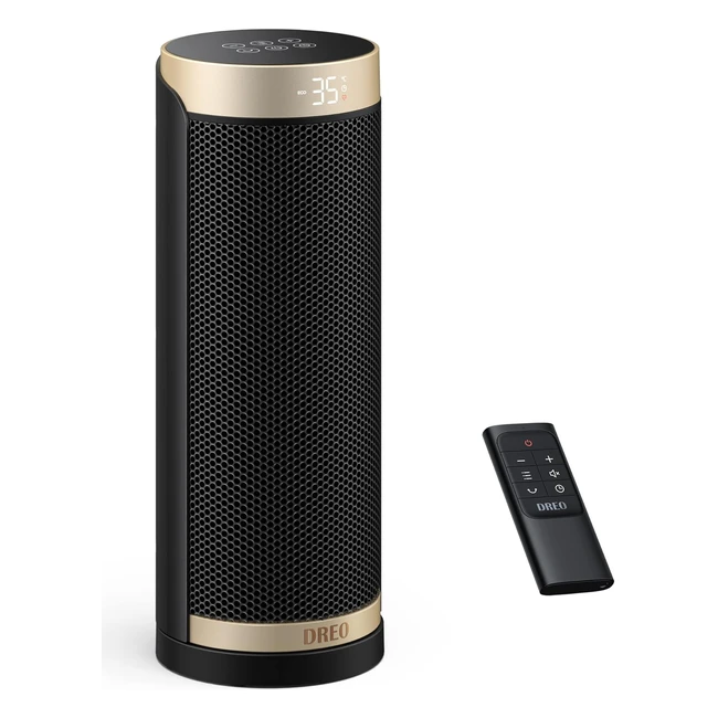 Dreo Termoventilatore Riscaldatore Elettrico in Ceramica 1800W - Riscaldamento Rapido - Termostato - Telecomando - Protezione Surriscaldamento - Timer 112 Ore