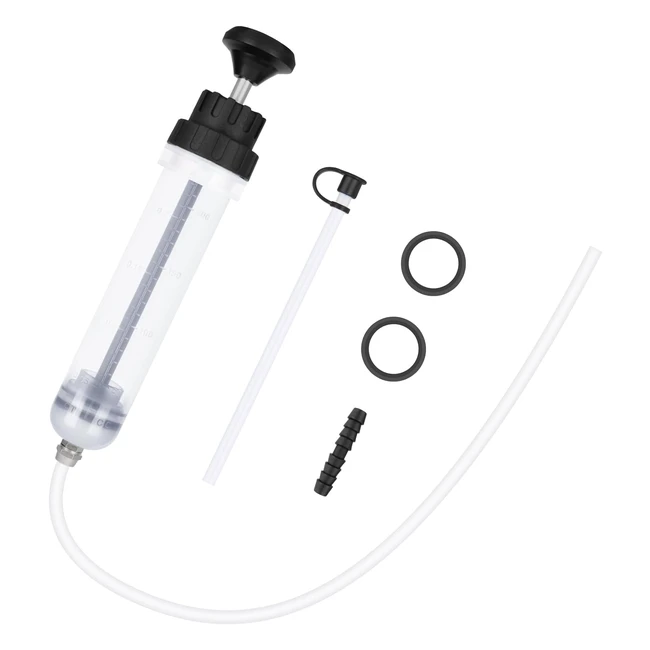 Bomba Extractora de Aceite Flintonic 200 cc021 QT - Jeringa de Succión Manual con Manguera de 60cm - Líquido de Frenos
