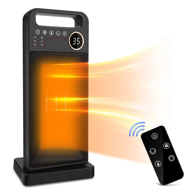 Radiateur soufflant économie d'énergie 2000W - Chauffage céramique PTC électrique avec télécommande - Convient pour 10m