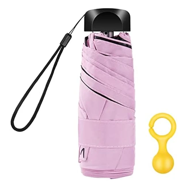 Ombrello Pieghevole Vicloon Mini - Leggero, Compatto, Antivento - Rosa