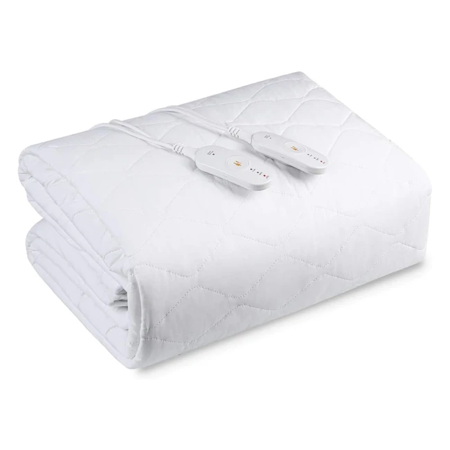 Calienta Camas Eléctrico Doble 203x165 cm - Apagado Automático - 3 Niveles de Temperatura