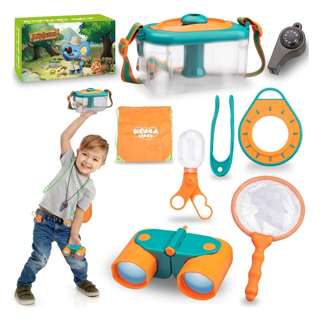 Kit Explorateur Extérieur Enfant - Loupe, Jumelle, Boussole - Cadeaux Randonnée Camping Nature