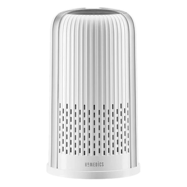 Homedics TotalClean 4in1 Turm-Luftreiniger, 360° HEPA-Filterung für Allergene, Staub und Tierhaare, mit Ionisator, für Zuhause, Büro und Schreibtisch, Nachtlicht und ätherische Öl-Aromatherapie