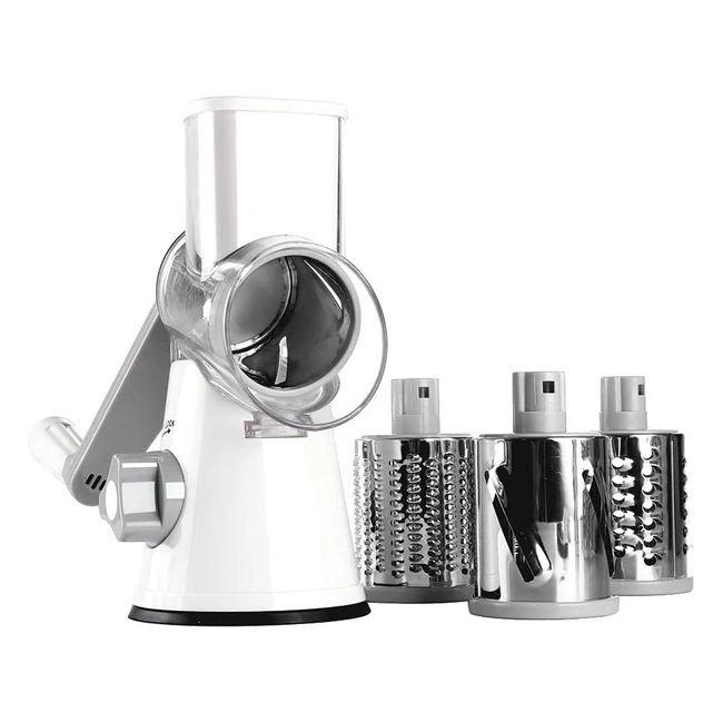 Ourokhome Cheese Grater Vegetable Slicer - Rotary Round Drum Grater - Strong Suc