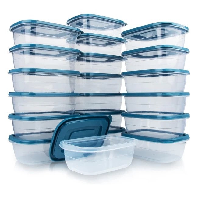 Boîte rectangulaire en plastique avec couvercle - Lot de 20 - 500ml - Efish