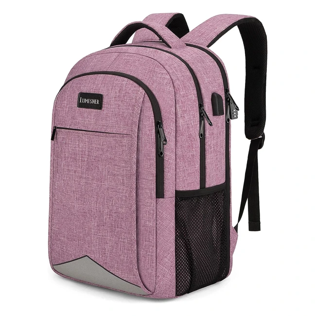 Lumesner Travel Laptop Backpack - USB Charging Port - Anti-Theft - Water Resistant - 156 inch - For Men & Women