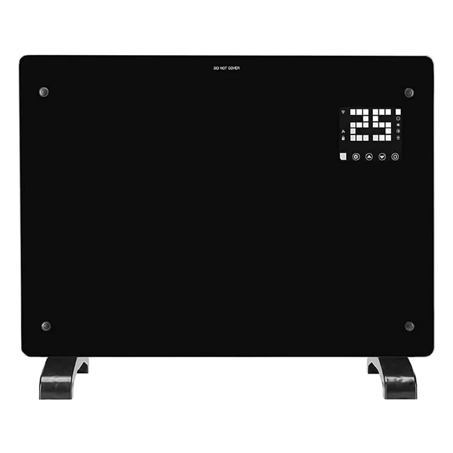 Devola WiFi Smart Electric Glass Panel Heater 1500W - Alexa Control - Energy Efficient - Lot 20 DVPW1500B