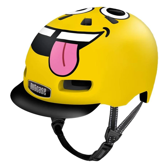 Nutcase Teenagers Unisex Little Nutty Helm mit Zunge heraus, Multicolor, 48-52 cm