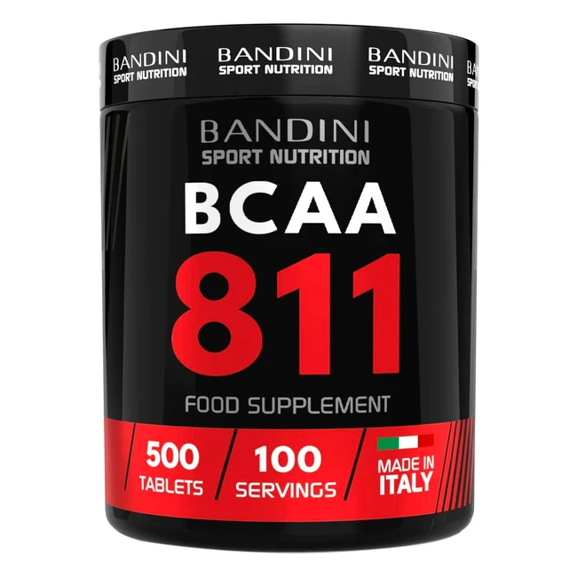 BCAA 811500 Bandini - Aminoacidi Ramificati con Leucina, Isoleucina e Valina - Integratore Alimentare Pre e Post Workout
