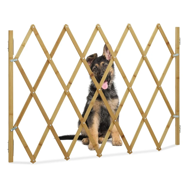 Barrire de protection pour chiens Relaxdays extensible jusqu 1165 cm haut
