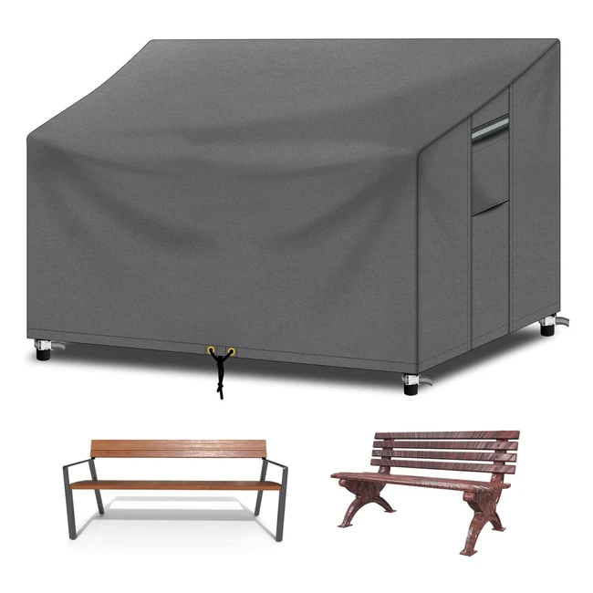 Waterproof 2 Seater Bench Cover - Richie  600D Oxford Fabric  UV Protection  