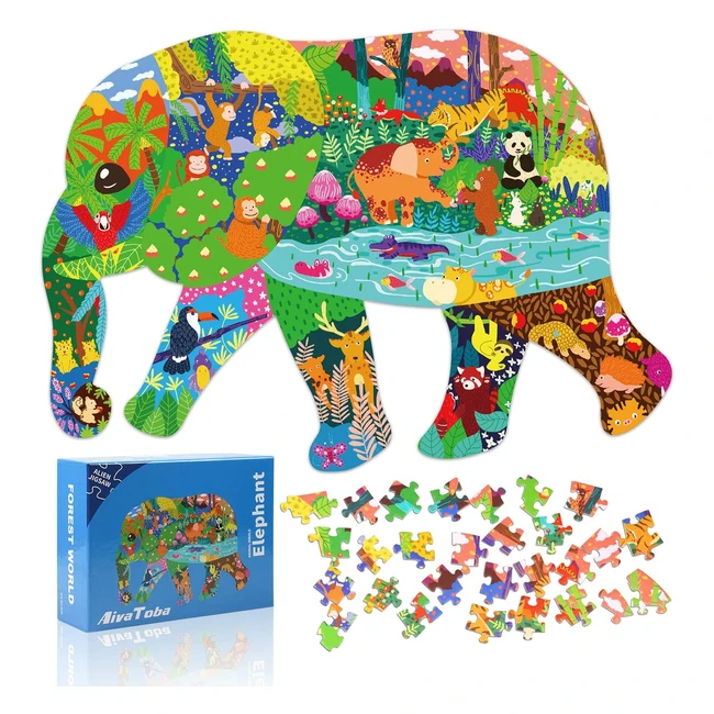 Puzzle Éléphant Enfants 200 Pièces | Meilleur Cadeau 4-10 Ans
