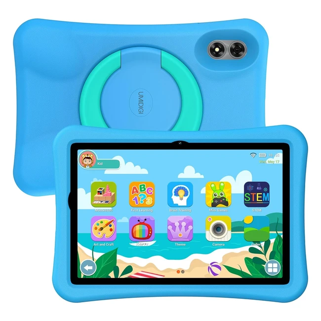 Tablette enfants 101 pouces Android 13 Umidigi G1 Tab Kids - Contrôle parental, 8MP double caméra, 6000mAh, WiFi 6, BT5, étui de protection EVA