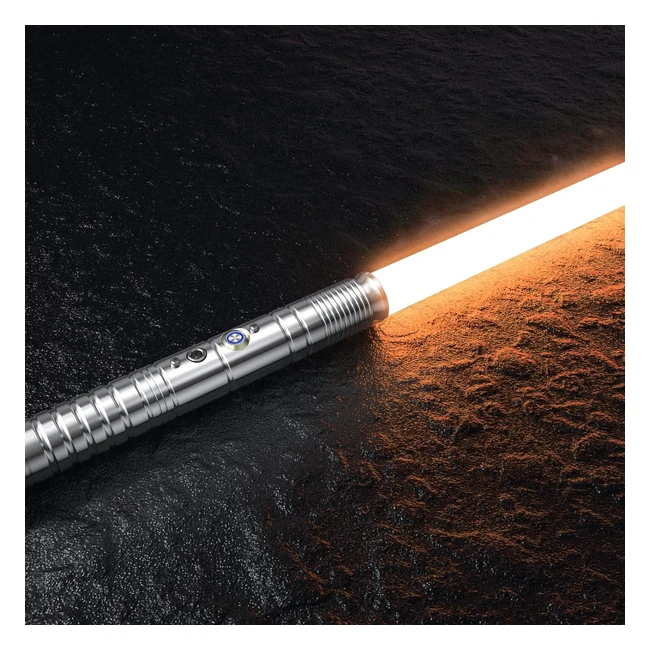 Spada Laser RGB 7 Colori con Suono di Combattimento - Metallo Argento - Regalo C