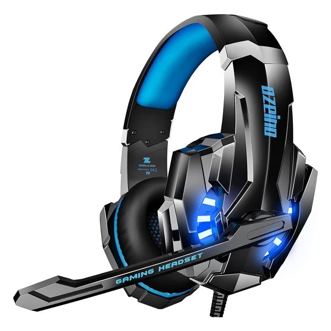 Gaming Headset for PS4 PS5 - 3D Surround Sound, Noise Cancelling, LED Light
