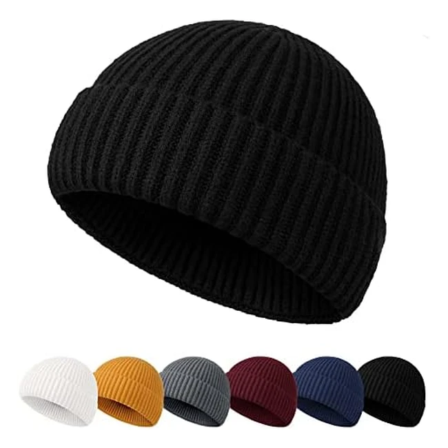Neola Beanie Hat - Knitted Cuffed Winter Hat for Men | Fisherman Beanie | Trawler Beanie | Skullcap