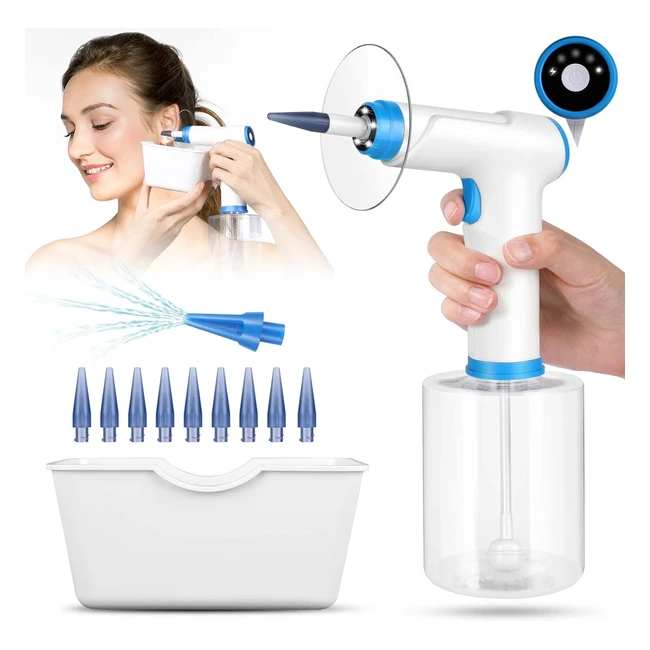 Nettoyeur d'oreilles Kaugic - Efficace et sûr - 4 modes de nettoyage - Embouts et bassin inclus