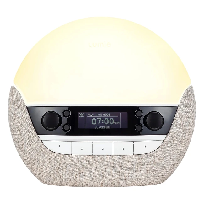 Lumie Bodyclock Luxe 700FM Wakeup Light with FM Radio  Bluetooth Speakers