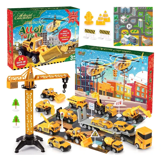 MDINGTD Kids Advent Calendar 2023 - Toys Cars for 2-7 Year Old Boys - Educationa