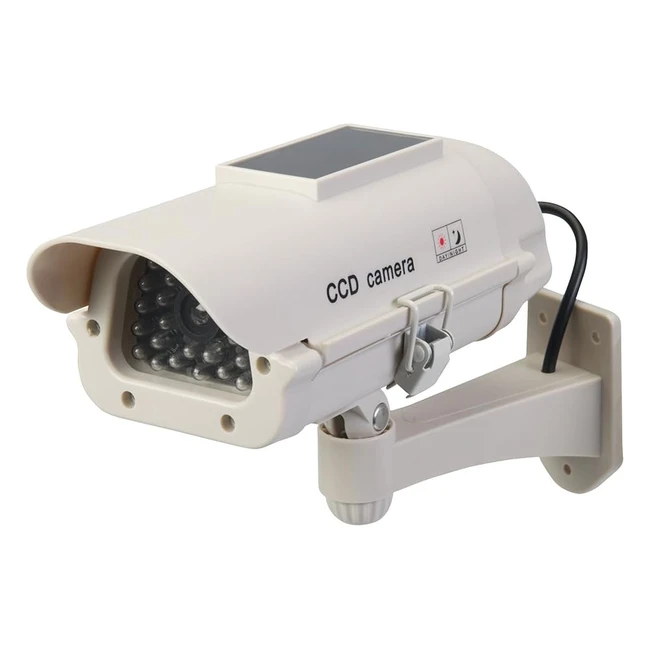 Caméra de surveillance factice solaire Silverline 614458 avec LED - Dissuade les intrus