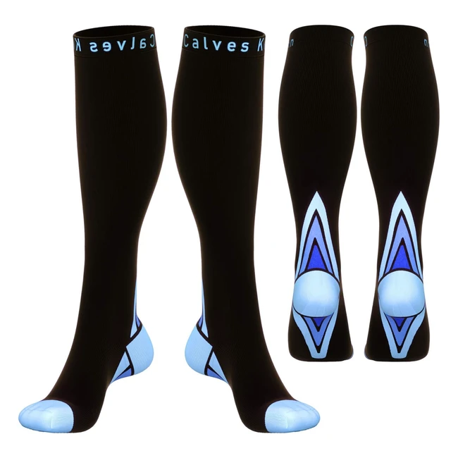 2 Pairs Compression Socks/Stockings for Men & Women - Speed Up Recovery, Boost Stamina, Improve Circulation