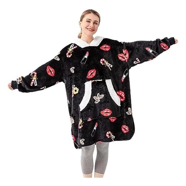 Winthome Oversized Fleece Hoodie for Women Men - Soft & Light Blanket Hoodie - One Size Fits All