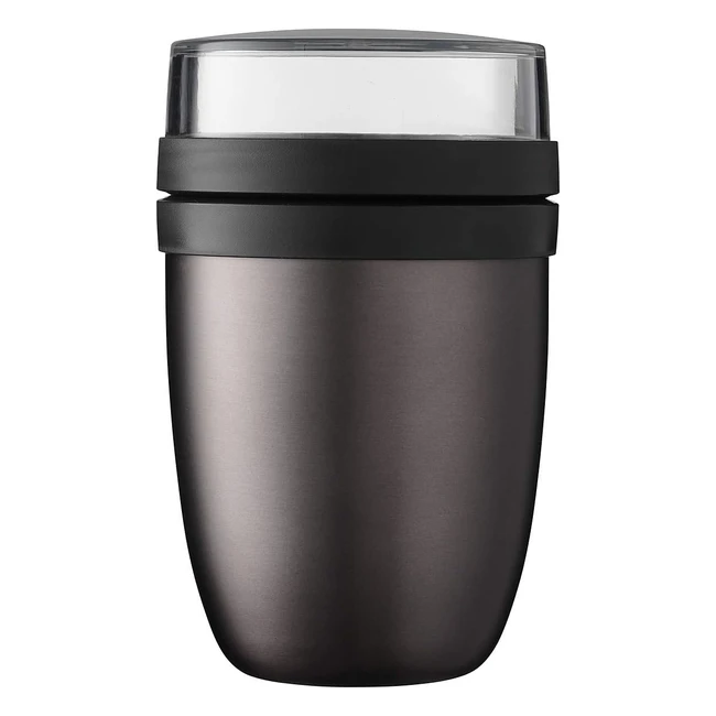Fiambrera Aislante Mepal Ellipse - 68 Horas Caliente y 12 Horas Fría - 500 ml - Titanium
